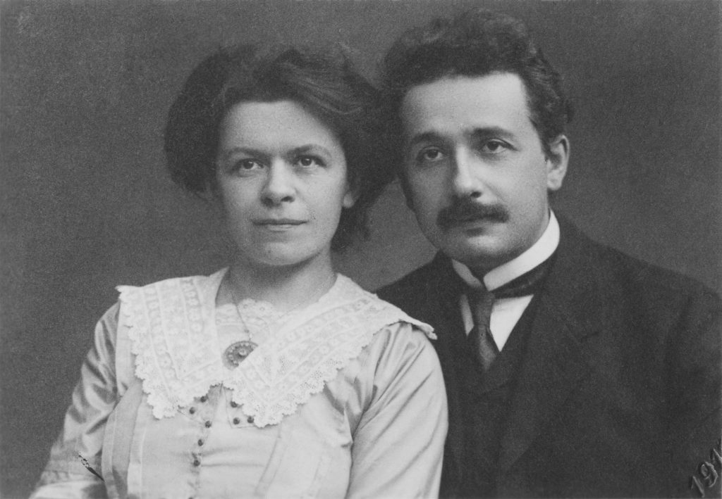 Împreună cu prima soţie, Mileva Maric