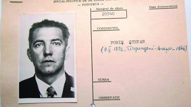 Fotografia fostului lider comunist din dosarul păstrat în arhivele PCR