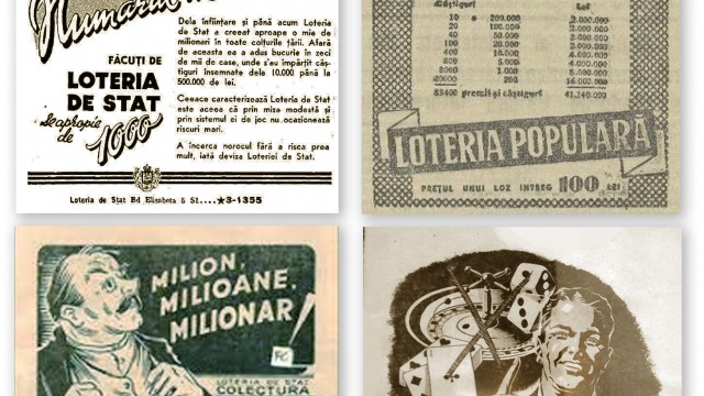 Reclame la loterii din anii '30 şi '40