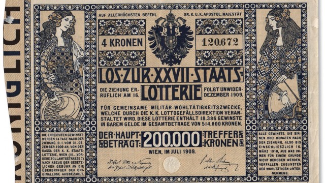 Bilet de loterie din 1909