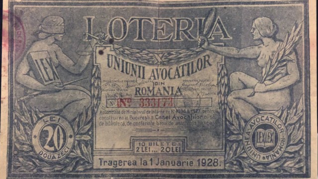 Bilet de loterie din 1928