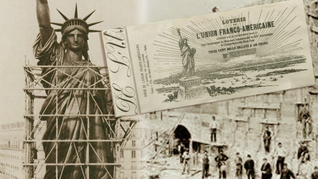 Biletul de loterie emis de francezi pentru sprijinirea construirii Statuii Libertăţii