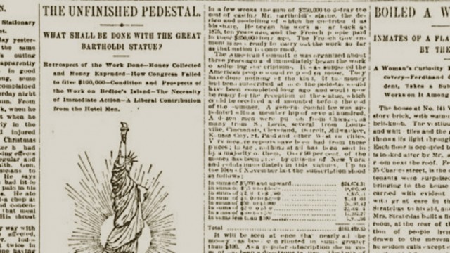 În 1874, Joseph Pulizer iniţia în ziarul ,,New York World“ o mare loterie pentru sprijinirea construcţiei Statuii Libertăţii