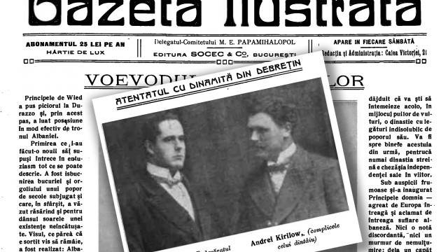 Fotografia celor doi atentatori, publicată în Gazeta Ilustrată